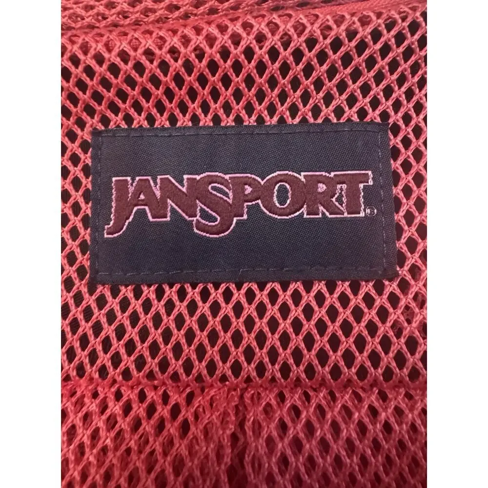 Vintage Y2K JanSport Pink Mesh Backpack Bookbag School Travel Bag